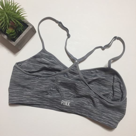 PINK Victoria's Secret Other - Victoria's Secret • PINK gray racerback sports bra